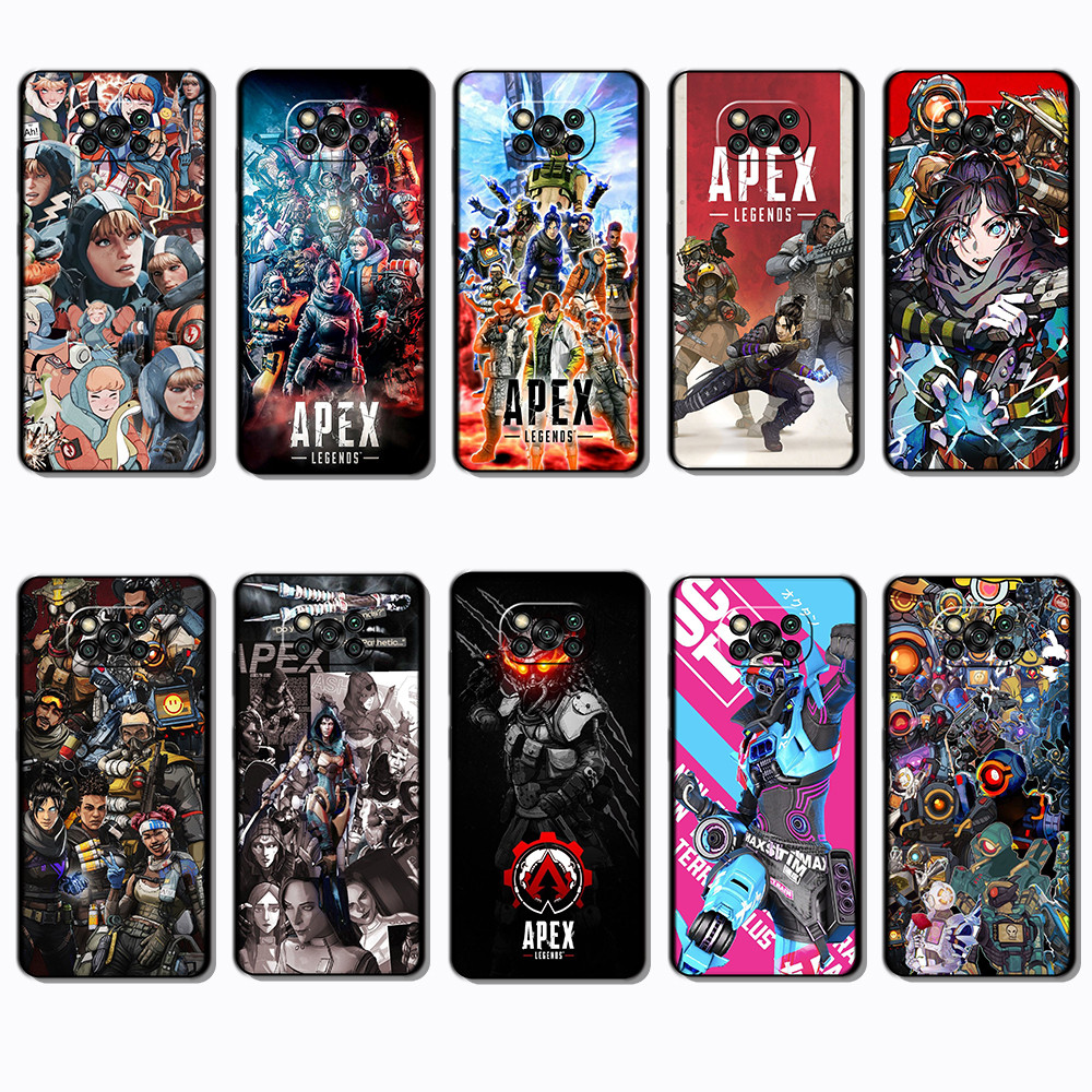 สําหรับ Xiaomi Poco X3 GT X3 NFC X5 Pro C31 C40 C55 C65 J11 Apex Legends Black edged TPU เคสโทรศัพท์