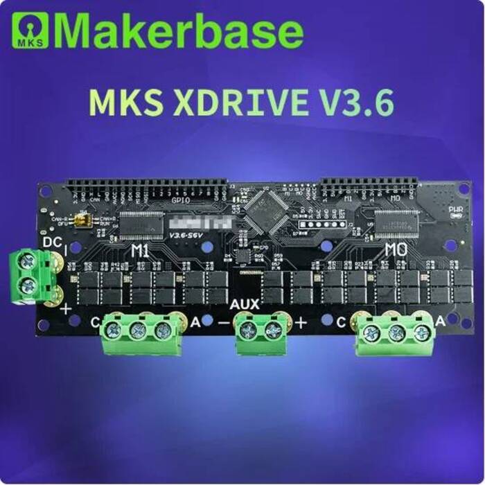 Makerbase MKS XDrive3.6 56V FOC BLDC AGV Servo Dual Motor Controller Board ฐานบน ODrive