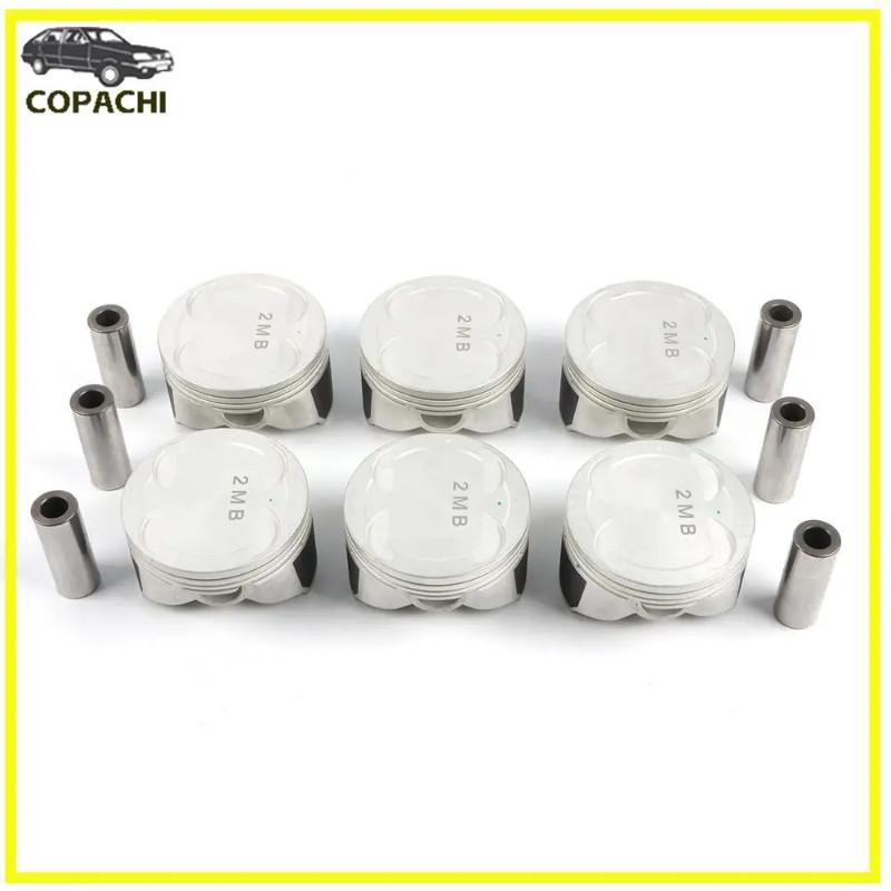 6pcs G6EA 2.7L Engine Pistons&Rings Set 23410-3E001 234103E001 for Hyundai Grandeur Santa Fe Kia Op