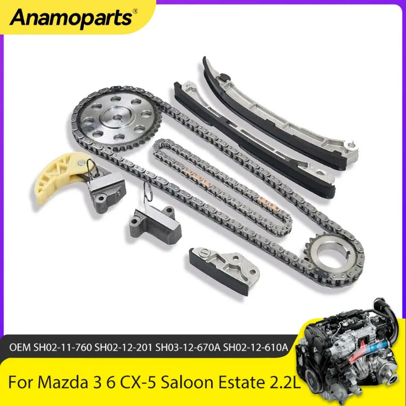 Engine Parts TIMING CHAIN KIT Fit 2.2L For Mazda 3 6 CX-5 FWD BM BN AWD GJ GL Saloon Estate SHY1 SH
