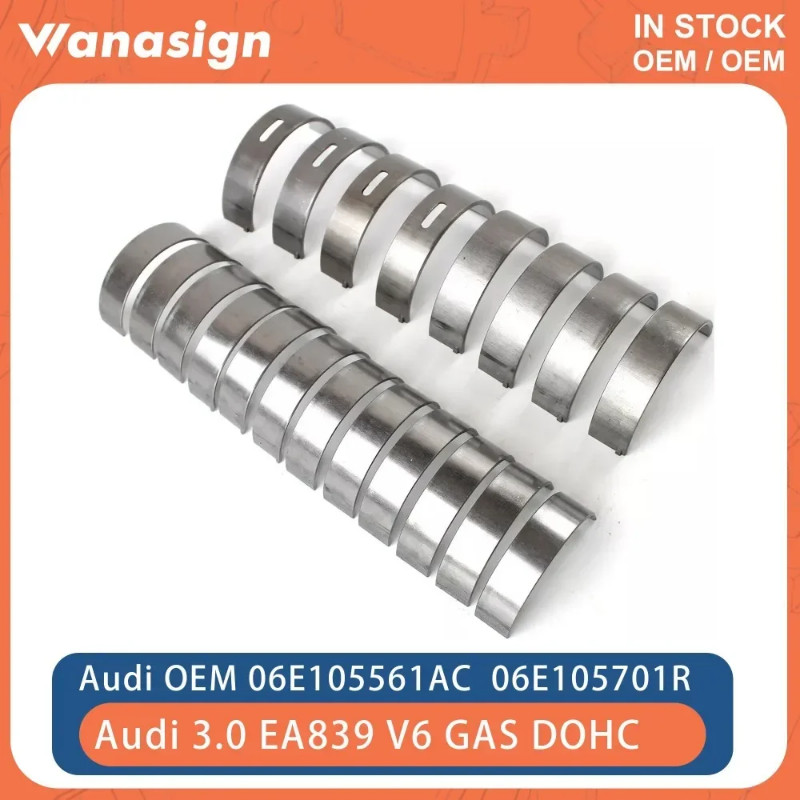 Engine Main Crankshaft & Con Rod Bearings STD 0.25 Fit 3.0 L For Audi S5 A6 Q5 Q7 3.0L EA839 V6 GAS