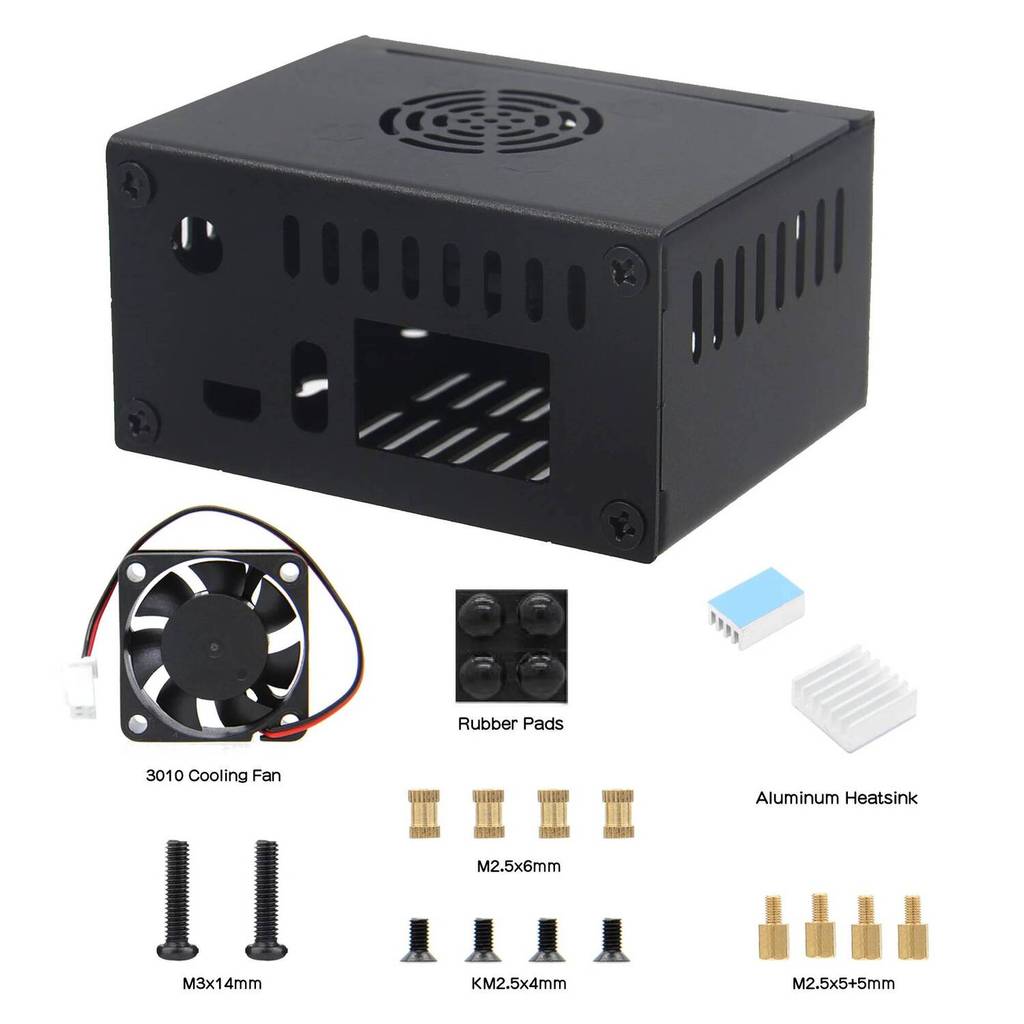 เคส Geekworm Orange Pi Zero 3 พร้อมพัดลมและฮีทซิงค์ (N502)| รองรับเสาอากาศ