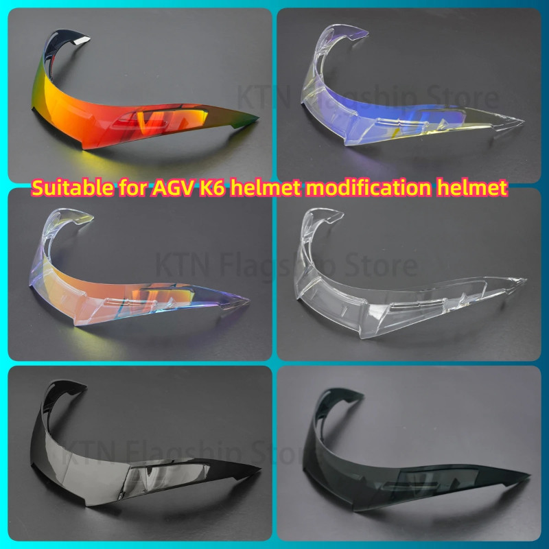 Suitable for AGV K6 helmet modified helmet tail spoiler motorcycle helmet accessories