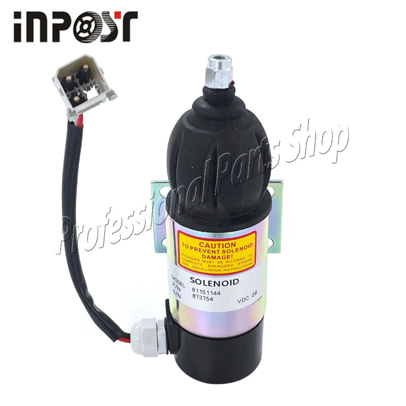 28V 81151144 Fuel Shutoff Solenoid For Perkins Engine Stop Solenoid Valve 81151144, 872805, 1318039