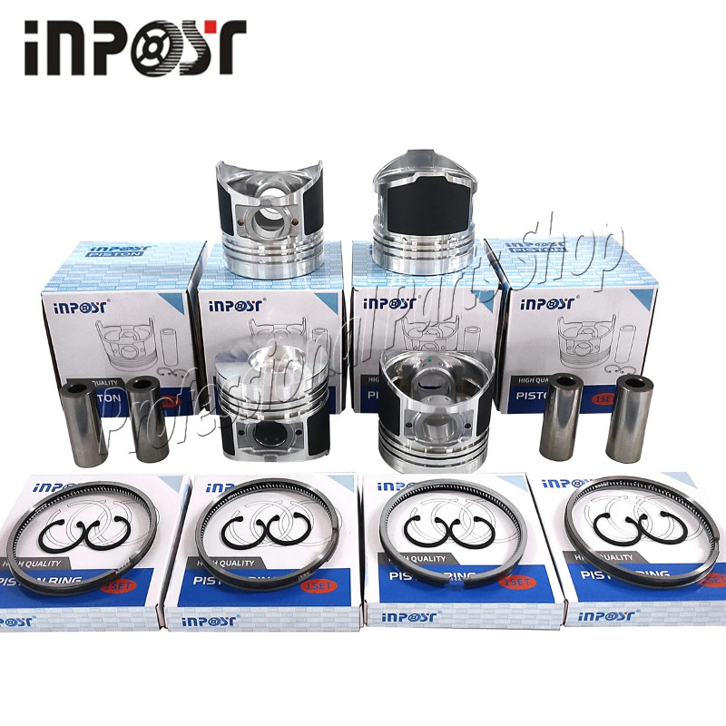 4 Sets K4N Piston & Ring Set Fit For Mitsubishi K4N Engine
