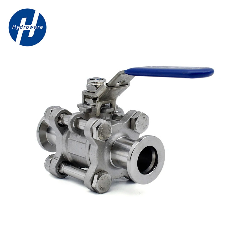 KF Three Piece Manual High Vacuum Ball Valve SS304 Stainless Steel KF16 KF25 KF40 KF50 Quick Instal