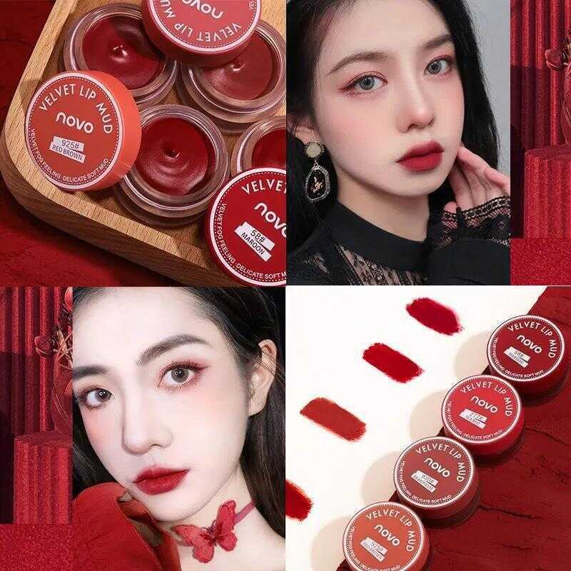NOVO Lip Mud Whitening Matte Matte Silky Performance Concert Games Super Red Opera Stage Makeup Lip 