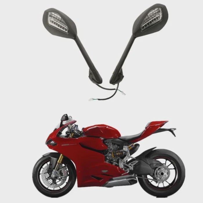 For Ducati Panigale 1199 1199S 1199R 2012-2014 2013 899 2014-2015 Motorcycle Mirrors Turn Signal Ac