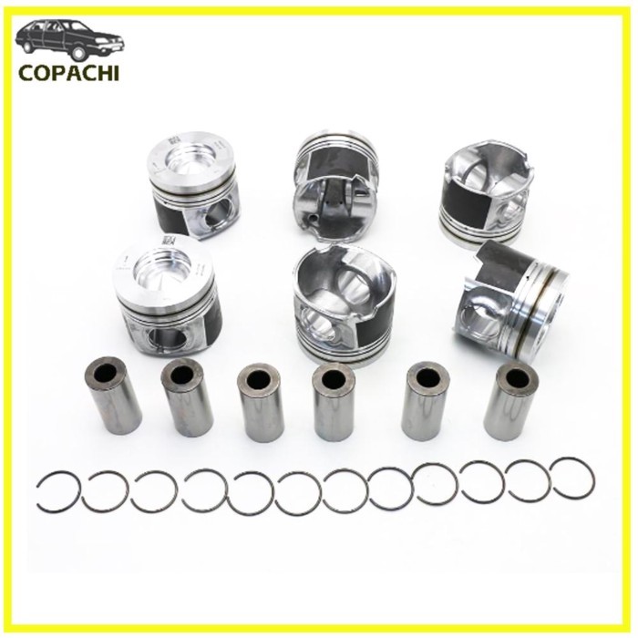 6pcs Engine Piston&Rings Set +0.5mm N57D30 For BMW X3 X4 X5 X6 N57D30 Car Accessories Part Replacem