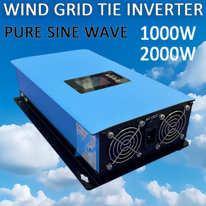 1KW 2KW Pure Sine Wave On Grid Inverter With WIFI Limiter 1000W 2000W Wind Grid Tie Inverter for 24