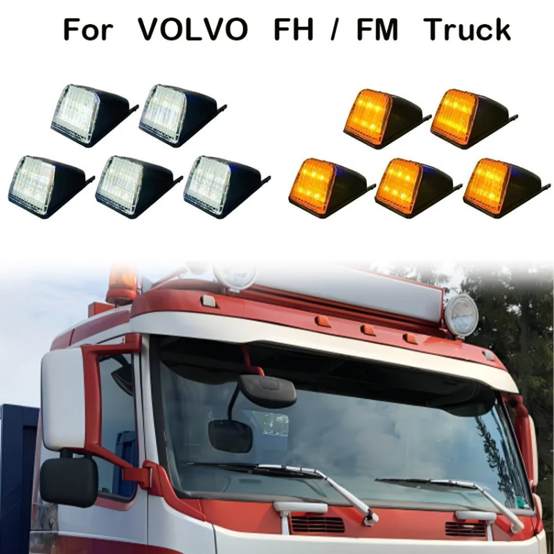 5Pcs x 24V For Volvo Truck Led Sun Visor Lamp 20398824 20425484 Replacement For Volvo Truck FH FM N