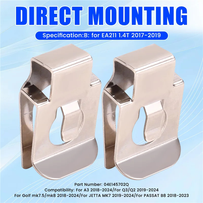 AASS-2PCS V-EA211 1.4T Engine Turbo Clip Solve Noize For Golf 7.5 8 T-ROC Passat B8 Jetta 7  A3 Q3