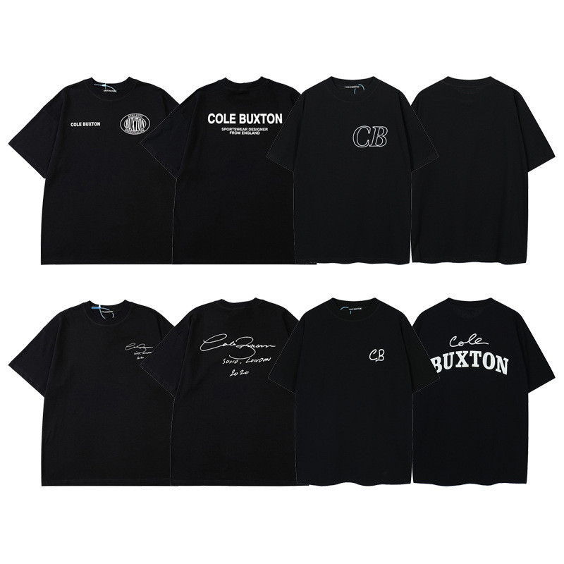 Cole Buxton High Street สเวตเตอร์_unisex_แขนครึ่ง ลายปักตัวอักษร สไตล์อเมริกัน