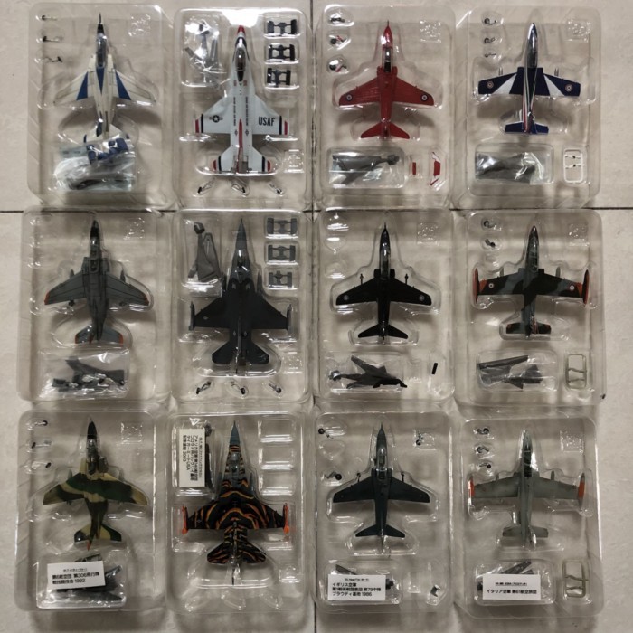 โมเดลรถ Out-of-Print F-TOYS Performance Machine 1 1/144 Thunderbird F16/Eagle Style/MB339/T4 Trainin