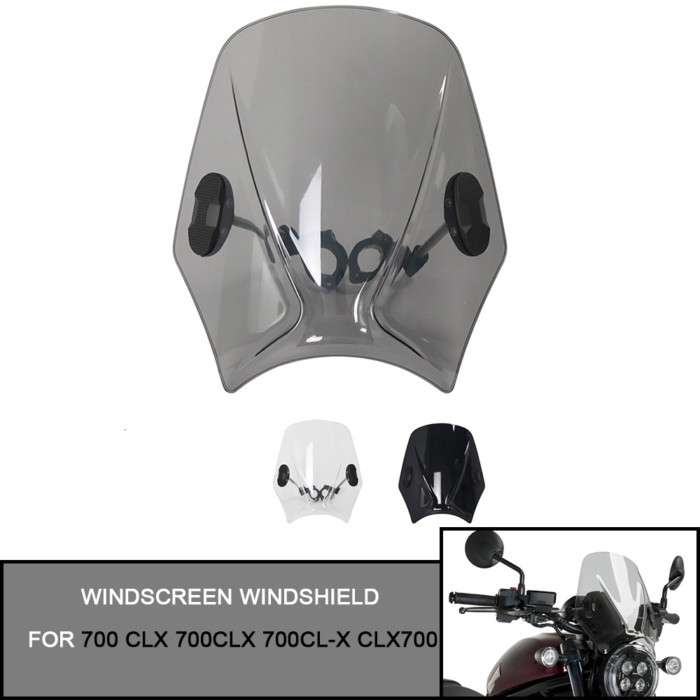 Motorcycle Windscreen Windshield Universal For 700 CLX 700CLX 700CL-X CLX700 VIsor Double Bubble Sc