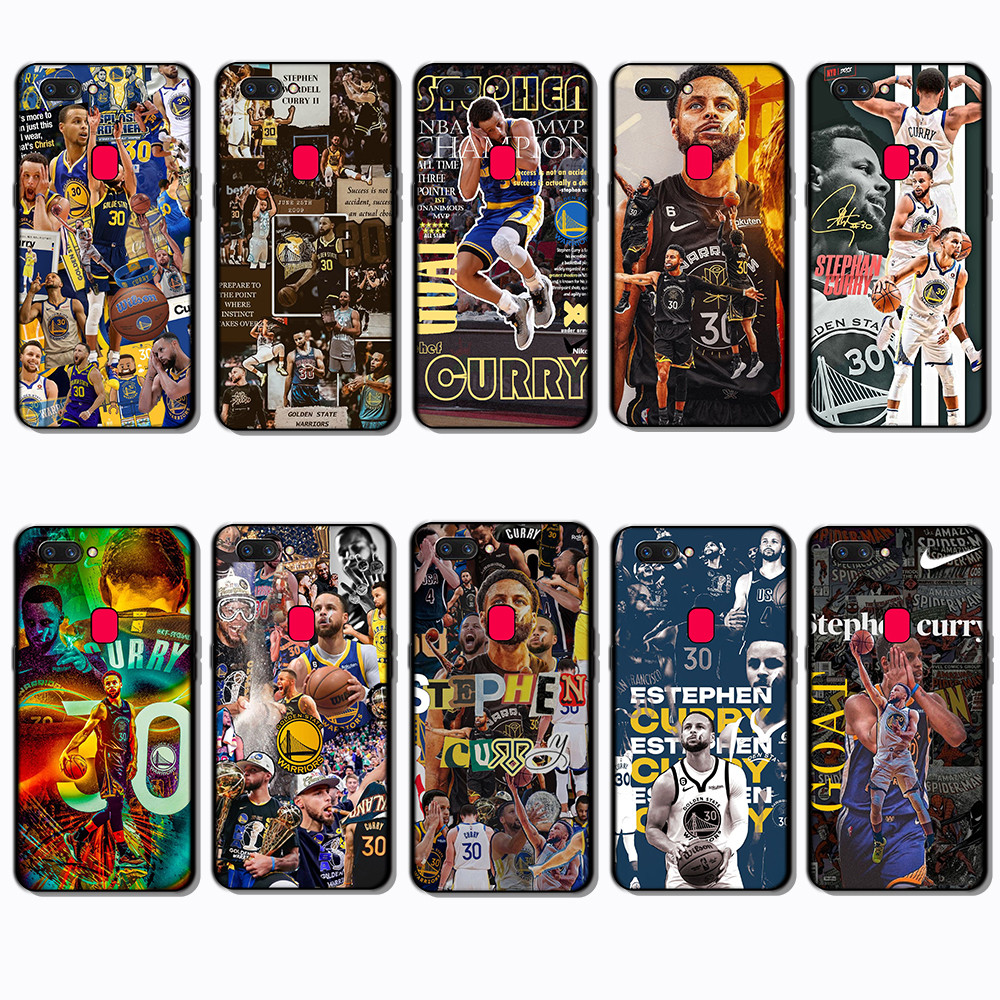 OPPO A1 A1K A3S A5 A5S A7 A8 A9 A11 Stephen Curry Classic Black Edge TPU Soft Case | Full Wrap & Bar