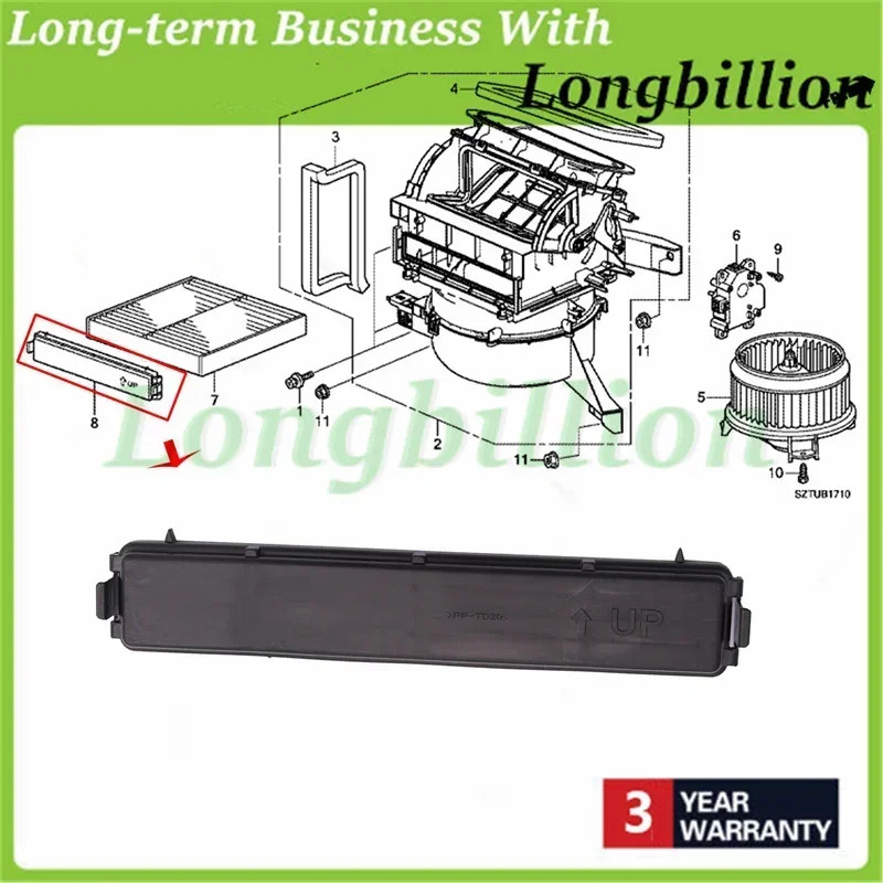 New 1Pcs Car Cabin Air Filter Cover for HR-V CR-Z Insight 2010-20 80292-TF0-003  80292TF0003  80292