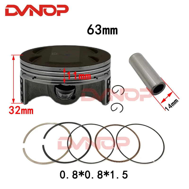 Scooter N-MAX 63mm Big Bore Racing Piston Ring Kit for Yamaha NMAX N max Nmax 155 Aerox TRICITY R15