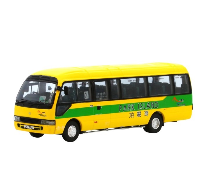 Out Of Print Car Model 1/76 Poly Bay Toyota Coaster Small Bus Metal Model-Qingyi Machine สถานีเหล็ก 