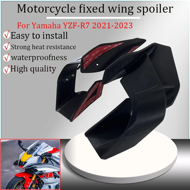For Yamaha YZFR7 YZF-R7 2021-2023 2022 motorcycle fixed wing, new aerodynamic wing, fixed wing fair