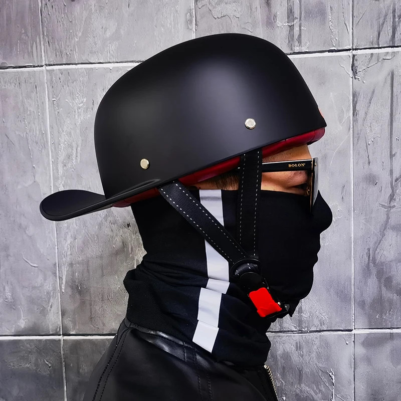 Motor Helmet Retro Motorcycle Helmet Moto Helmet Scooter Vintage Half Face Biker Motorbike Crash Mo