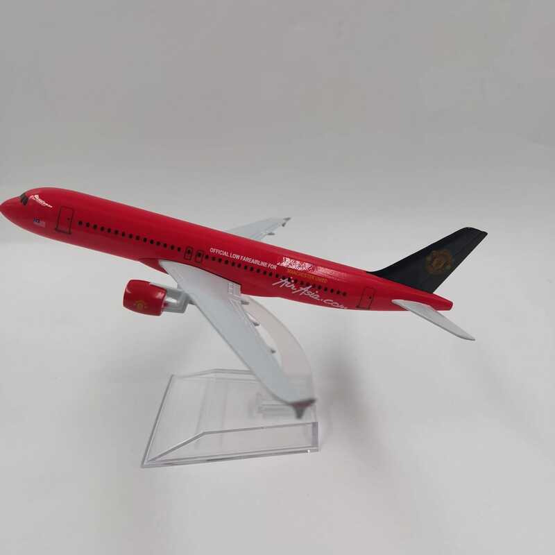 C JASON TUTU 16Cm Airasia Airbus A320 Airplane Model Airplane Diecast Metal 1/400 Scale Planes