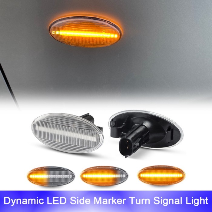 2x LED Dynamic Front Fender Side Marker Lights For Subaru Forester  Impreza MK3 G12 G13 XV Crosstre