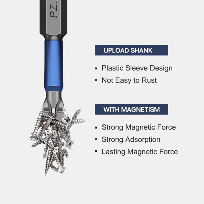 Free Shipping 10Pcs Gcr15 Phillips Bits Hex Shanked Anti Slip Screwdriver Bits Magnetic Single PH1/