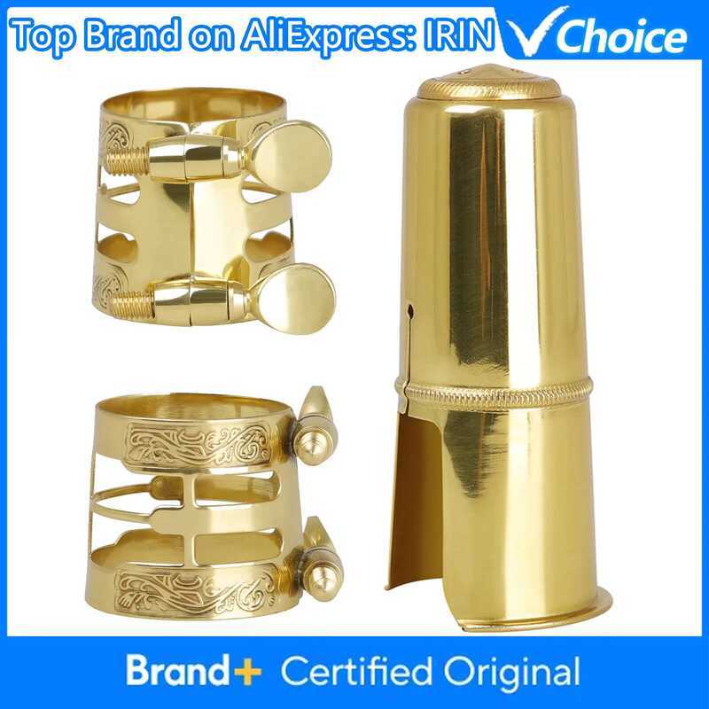 C IRIN Saxophone Mouthpiece Clip Metal Mouthpiece Cap Alto Tenor Sax Mouthpiece Cover Clip Wooind I