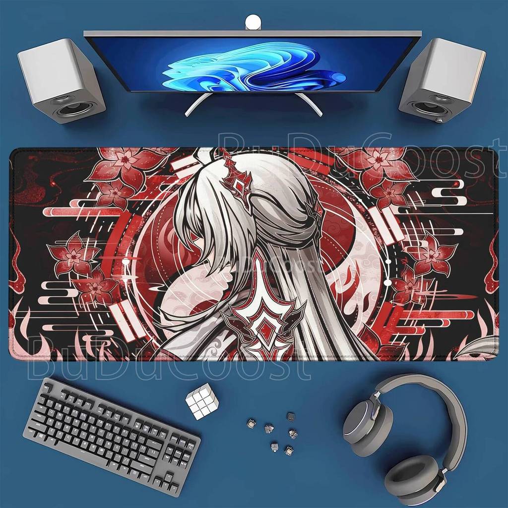 Firefly Cyrene Kainon Honkai Star Rail HSR Mousepad เกมคีย์บอร์ดเกมคอมพิวเตอร์แผ่นรองเมาส์ยางสํานักง