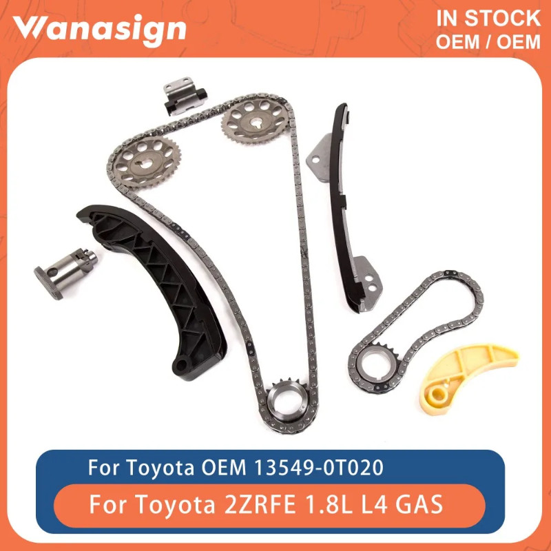Engine Timing Chain Kit Fit 1.8 L T L4 Gas For Toyota Corolla Matrix  Prius Lexus CT200h 2ZR-FE 1.8