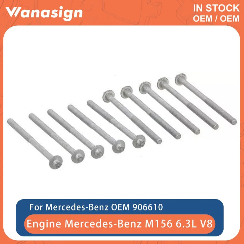 Engine Bolt Kit Cylinder Head Fit 6.2 L For Mercedes-Benz M156 C63 E63 AMG W204 W211 ML63 SL63 C204