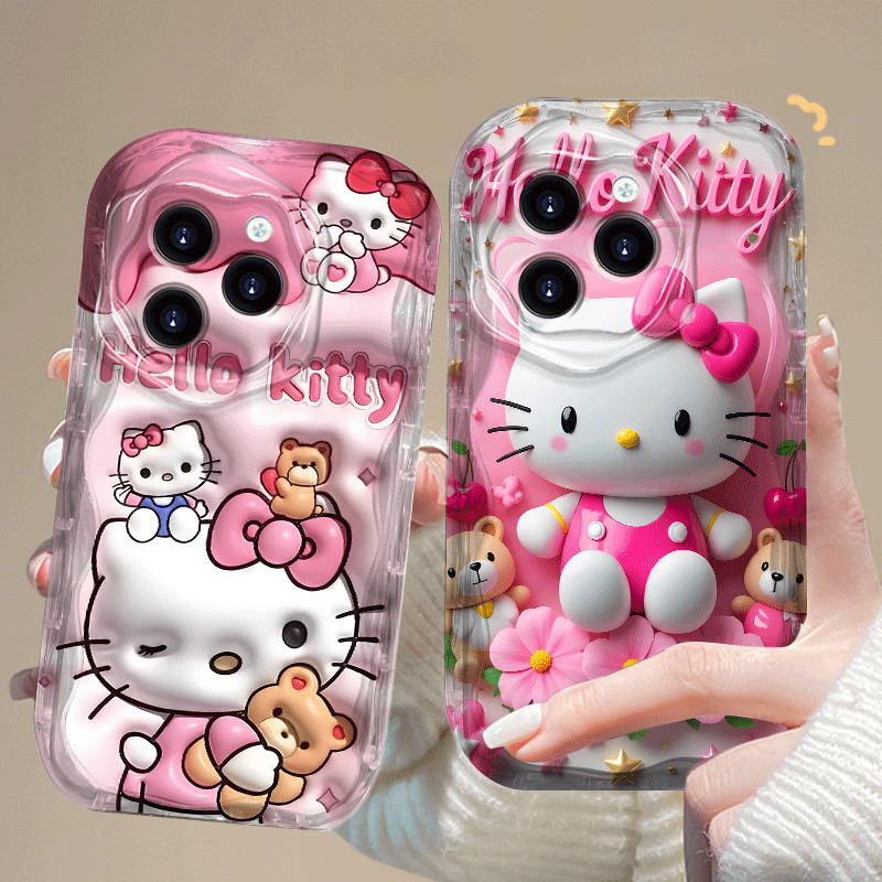 ปลอกสําหรับ Infinix HOT 40 Pro TECNO TEChno Spark 20 Pro แฟชั่นหรูหราน่ารัก Hello Kitty การ์ตูน 2D ซ