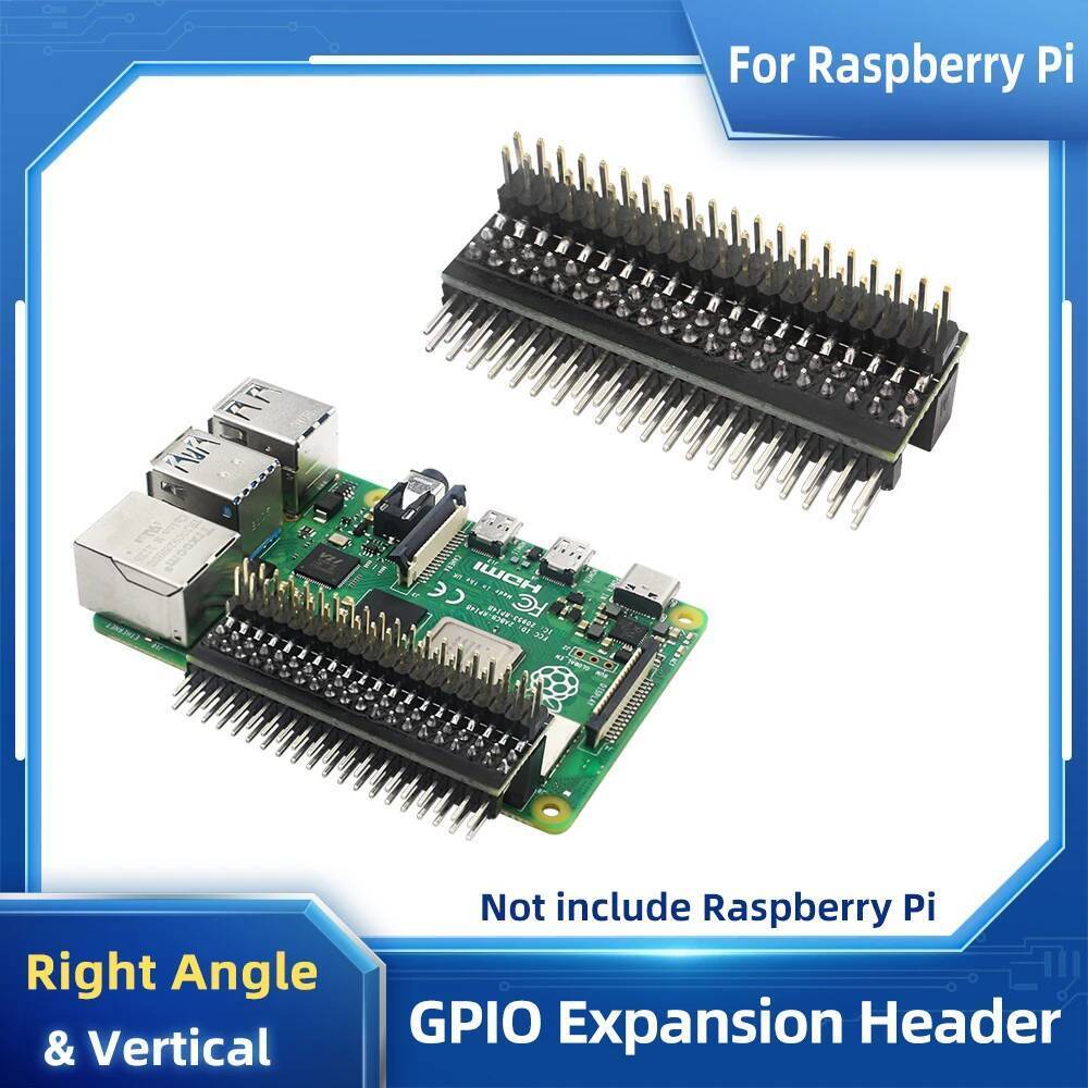 Raspberry Pi 5 GPIO Header Expansion มุมขวา GPIO Connector สําหรับ Pi 5 4B 3B + 3B Zero 2 W สําหรับส