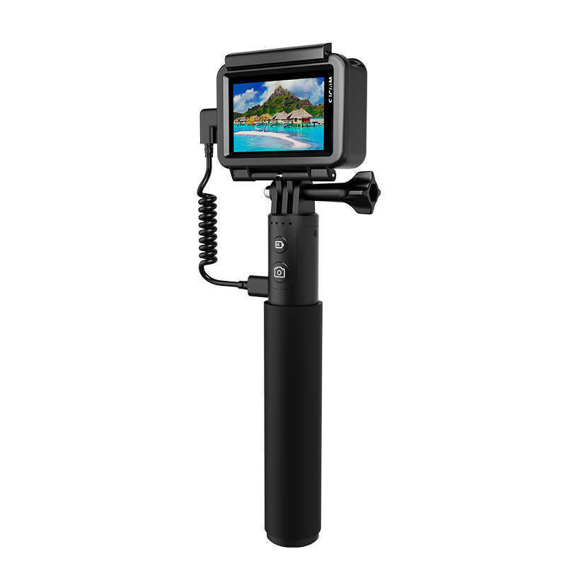 SJCAM อุปกรณ์การถ่ายภาพกีฬา Selfie Stick กล้องโทรศัพท์มือถือชาร์จ 4800MA แบตสํารองมือถืออายุการใช้งา
