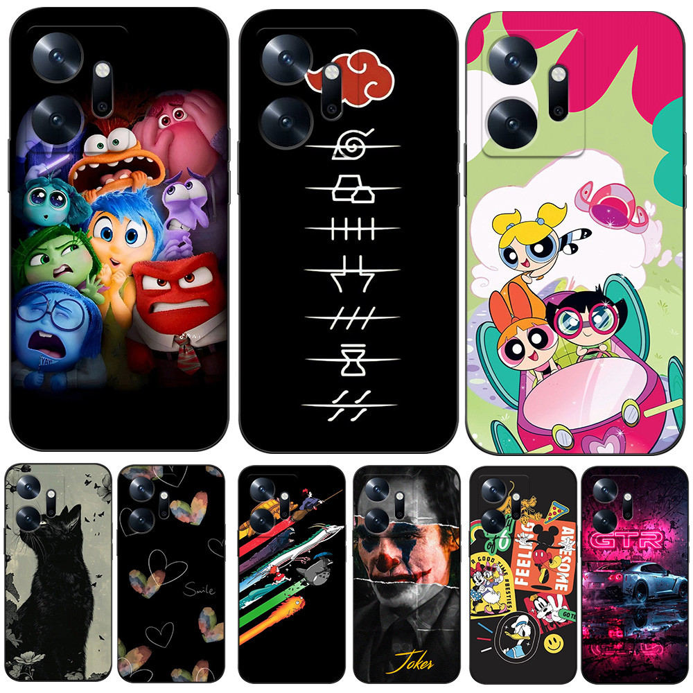 เคสสําหรับ INFINIX ZERO 20 Silicon Phone Back Cover เคส tpu สีดํา อะนิเมะการ์ตูนน่ารักตลก