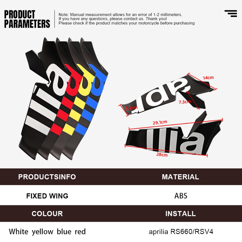 Motorcycle Side lower Cowling For Aprilia RS660 RS 660 rs660 RSV4 18 Color Retrofit Aerodynamic Fix