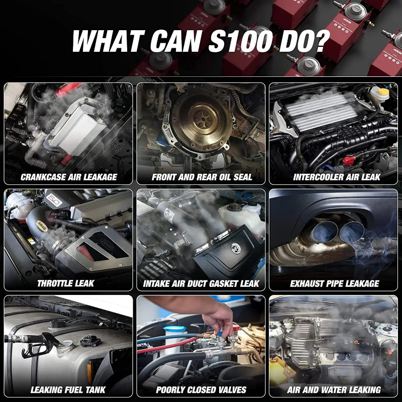 ANCEL S100 EVAP Smoke Leak Detector Machine Automotive Vacuum Leak Tester Diagnostic Fuel Pipe Leak