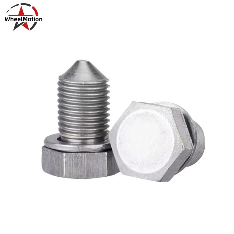 OEM N90813202 2PCS Engine Oil Drain Sump Plug Screw Bolt For Audi A4 A6 Q5 Q7 VW Passat B6 CC Golf