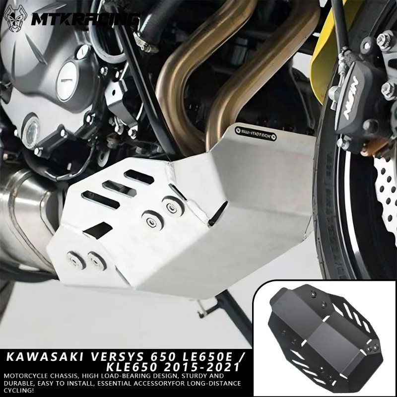 MTKRACING For KAWASAKI VERSYS 650 LE650E / KLE650 2015-2021 Motorcycle Engine Chassis Guard Skid Pl