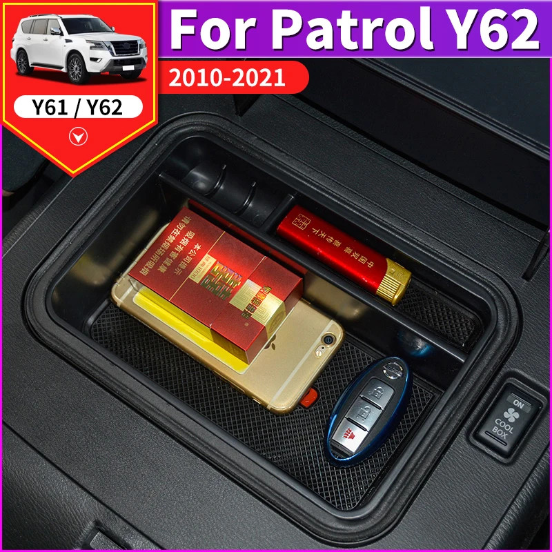 For 2010-2022 Nissan Patrol Y62 Storage Box Armrest Box Partition Storage Sorting Bracket Interior