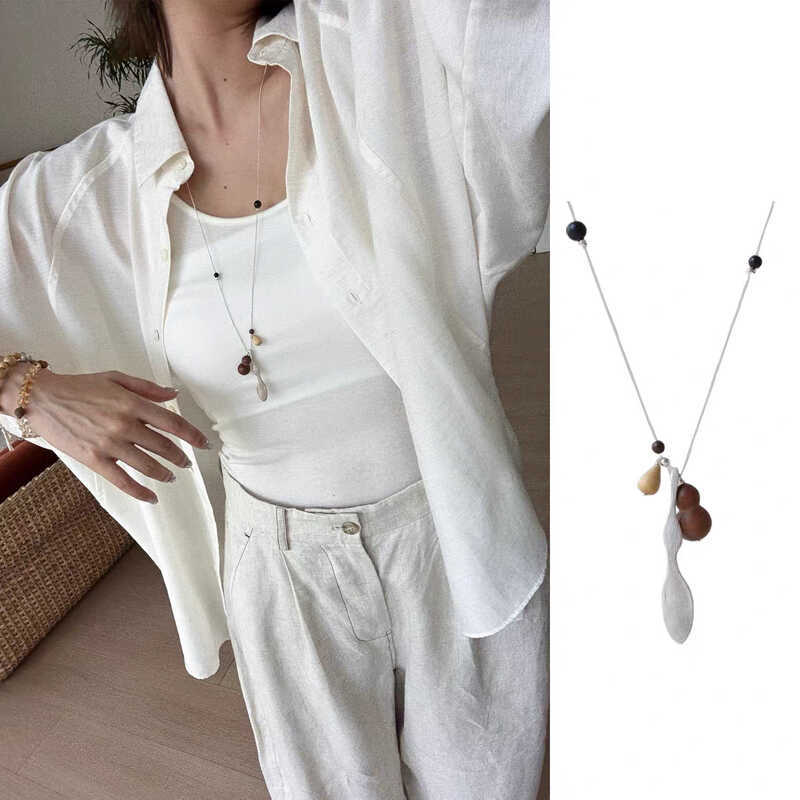 สร้อยคอมัลติยูส Xiaoyao สีEbonyและลายจี้ทอง พร้อมอุปกรณ์แขวนสร้อยคอพกพาสะดวก