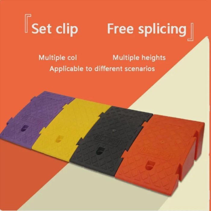 25*27*13cm Plastic PVC Curb Ramp PortableThreshold Pad Ramp For Loading Dock Sidewalk Scooter Motor