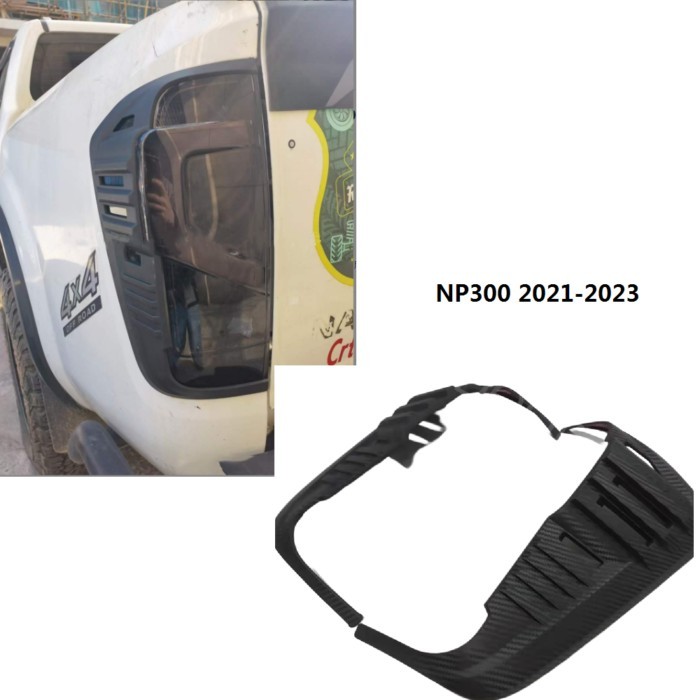 2021 Navara Np300 Tail Lamps Cover Fit For Nissan Navara Np300 2022 2023 Rear Lights Trims Plate Co