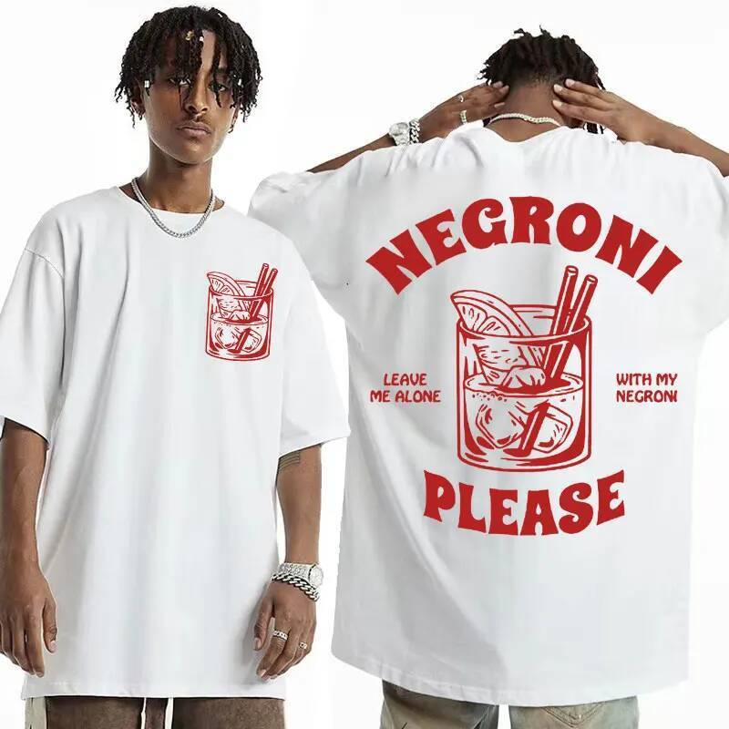 เสื้อยืดกราฟิคค็อกเทลมีม Negroni เหมาะสำหรับทั้งผู้ชายและผู้หญิง
