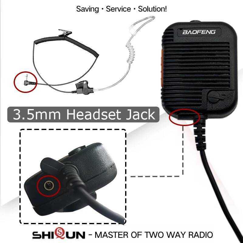 ▥ วิทยุสื่อสาร  ไมโครโฟนติดไหล่ Ar-152ปรับความดังของเสียงได้สำหรับ Uv-25L Uv-K5 K6 Uv5r