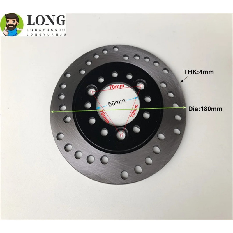 180mm Dia Motorcycle Brake Disc For QJ Keeway Chinese GY6 Scooter Honda WH 100cc Yamaha Kawasaki AT