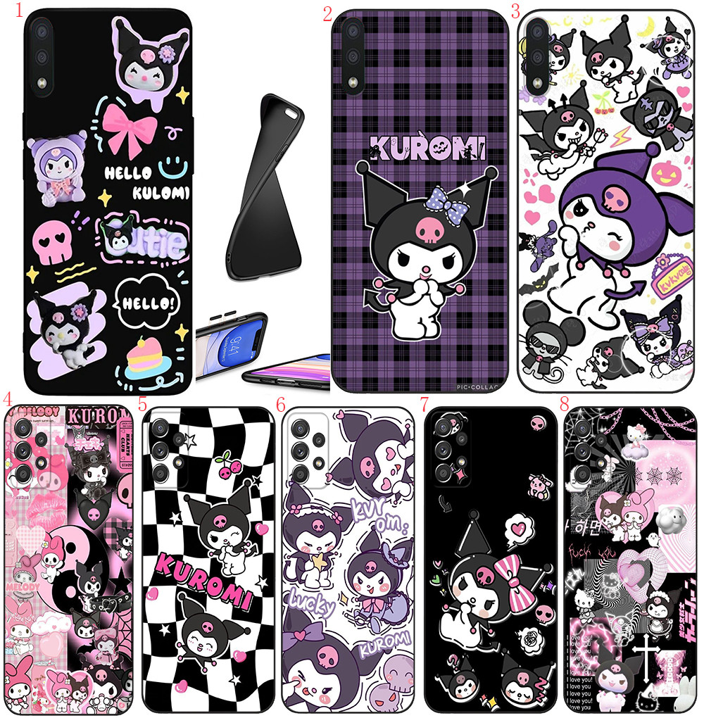 Huawei Y5P Y6P Y8P Y7A Y9A Y8S Y9S Y6 Y7 Y9 Prime 2019 W2 8 Kuromi อะนิเมะเคสโทรศัพท์สีดํานุ่ม