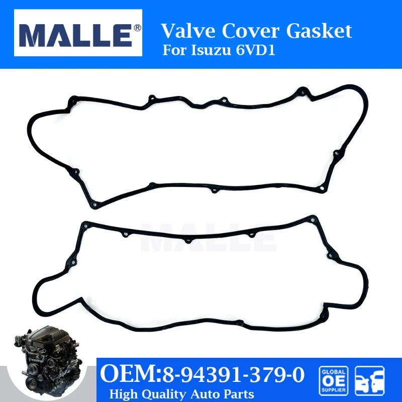 2 PCS/Set Engine Valve Cover Gasket For ISUZU 6VD1 Auto Parts Car Accessories OEM 8-94391-379-0 894