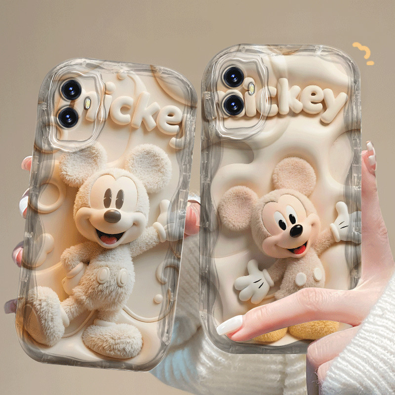 ปลอกสําหรับ VIVO T1 5G SNAPDRAGON 778G น่ารักน่ารัก Mickey การ์ตูน 2D ซิลิโคนอ่อนนุ่ม TPU กันกระแทกโ